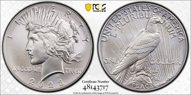 2023 $1 Peace Dollar MS70