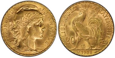 1908 20 Fr Gad-1064a F-535 Refrappe MS66