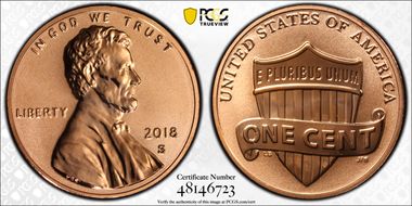 2018-S 1C Reverse Proof 50th Anniversary Set PR70RD