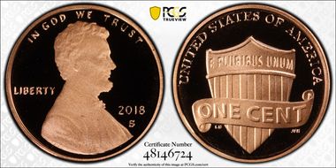 2018-S 1C Shield PR70DCAM