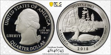 2018-S 25C Voyageurs NP-Silver PR69DCAM