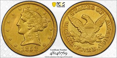 1853-C $5 N1