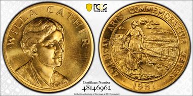 1981 AV Medal Willa Cather MS66