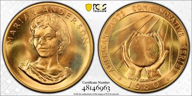 1980 AV Medal Marian Anderson MS67