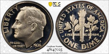 1976-S 10C PR68DCAM