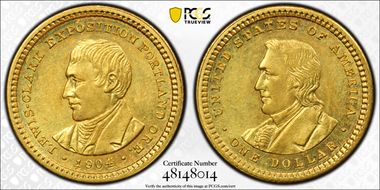 1904 G$1 Lewis and Clark AU58