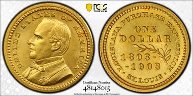 1903 G$1 LA Purchase, McKinley MS64