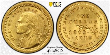 1903 G$1 LA Purchase, Jefferson N1