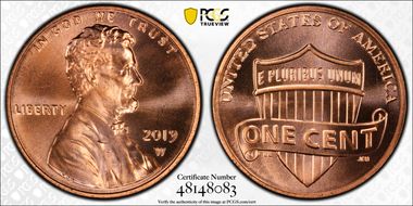 2019-W 1C Shield MS69RD