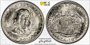 1934 50C Maryland MS65
