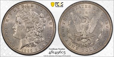 1896 $1 AU58