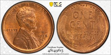1916-S 1C MS63RB