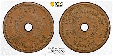 (1943) 5 Shil KM-Tn5.1 Internment Camp AU55BN