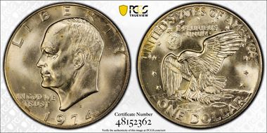 1974-S $1 Silver MS67