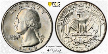 1969-D 25C MS63