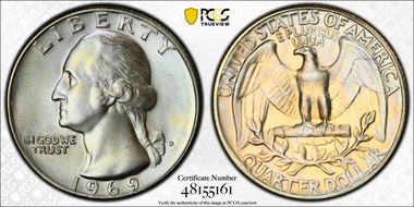 1969-D 25C MS66