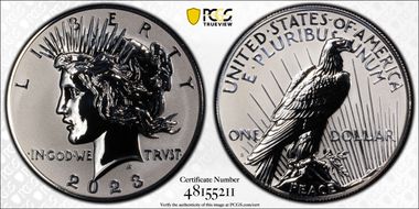 2023-S $1 Peace Dollar Rev PR Two-Coin Reverse Proof Set First Strike PR70