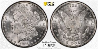 1884-CC $1 MS63+