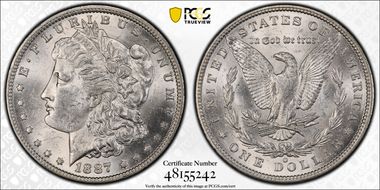 1887-O $1 MS62