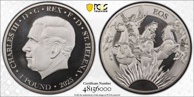 2023 £1 Goddess Eos First Strike MS69