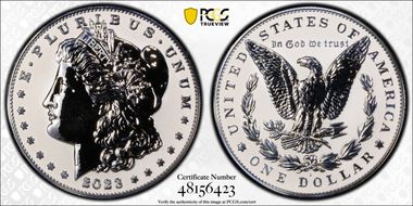 2023-S $1 Morgan Dollar Rev PR Two-Coin Reverse Proof Set PR69