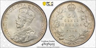 1916 50C MS64+