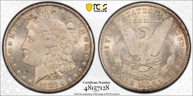 1880-CC $1 8/Low 7 MS64