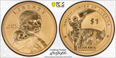 2015-W $1 Mohawk Ironworkers, Enhanced Coin & Currency Set SP68