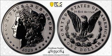 2023-S $1 Morgan Dollar Rev PR  Two-Coin Reverse Proof Set First Strike PR70