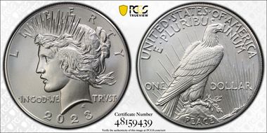 2023 $1 Peace Dollar MS70
