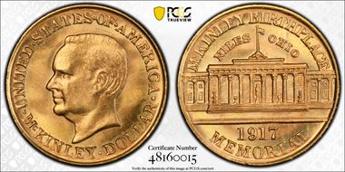 1917 G$1 McKinley MS65