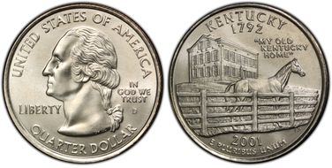 2001-D 25C Kentucky MS67