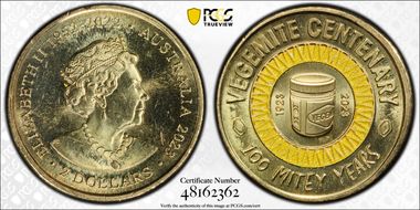 2023 $2 Vegemite Centenary Colorized 100 Mitey Years MS66