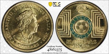 2023 $2 Matildas - Dark Green Colorized MS66