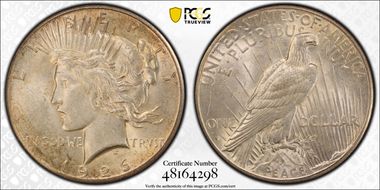 1926-S $1 VAM 4, Dot Variety AU58