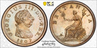 1807 1D S-3780 MS64BN