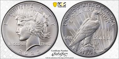 2023 $1 Peace Dollar MS70