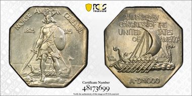 1925 AR Medal Norse American, Thick MS63