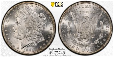 1885-S $1 MS62