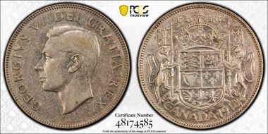 1948 50C Narrow Date XF45