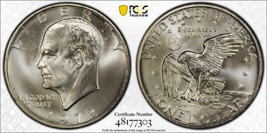 1972-S $1 Silver MS66