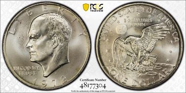 1972-S $1 Silver MS67