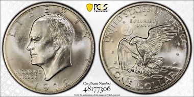 1972-S $1 Silver MS67