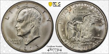 1973-S $1 Silver MS67