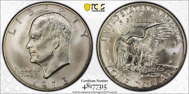 1973-S $1 Silver MS66
