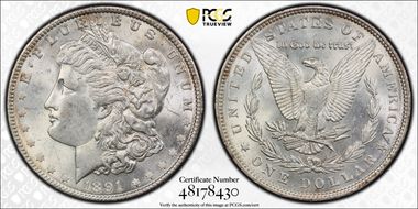 1891 $1 MS64
