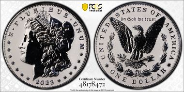 2023-S $1 Morgan Dollar Rev PR Two-Coin Reverse Proof Set PR69