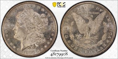 1880-CC $1 8/High 7 MS63