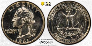 1961 25C PR65