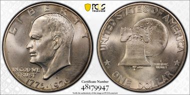 1976-S $1 Silver MS66